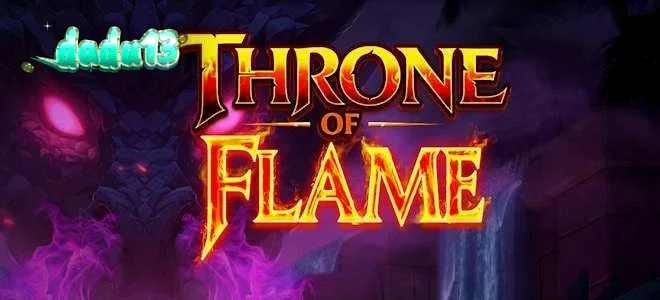 Pemandangan mistis Mountain of Dragons dalam game slot Thrown of Flame